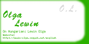 olga lewin business card